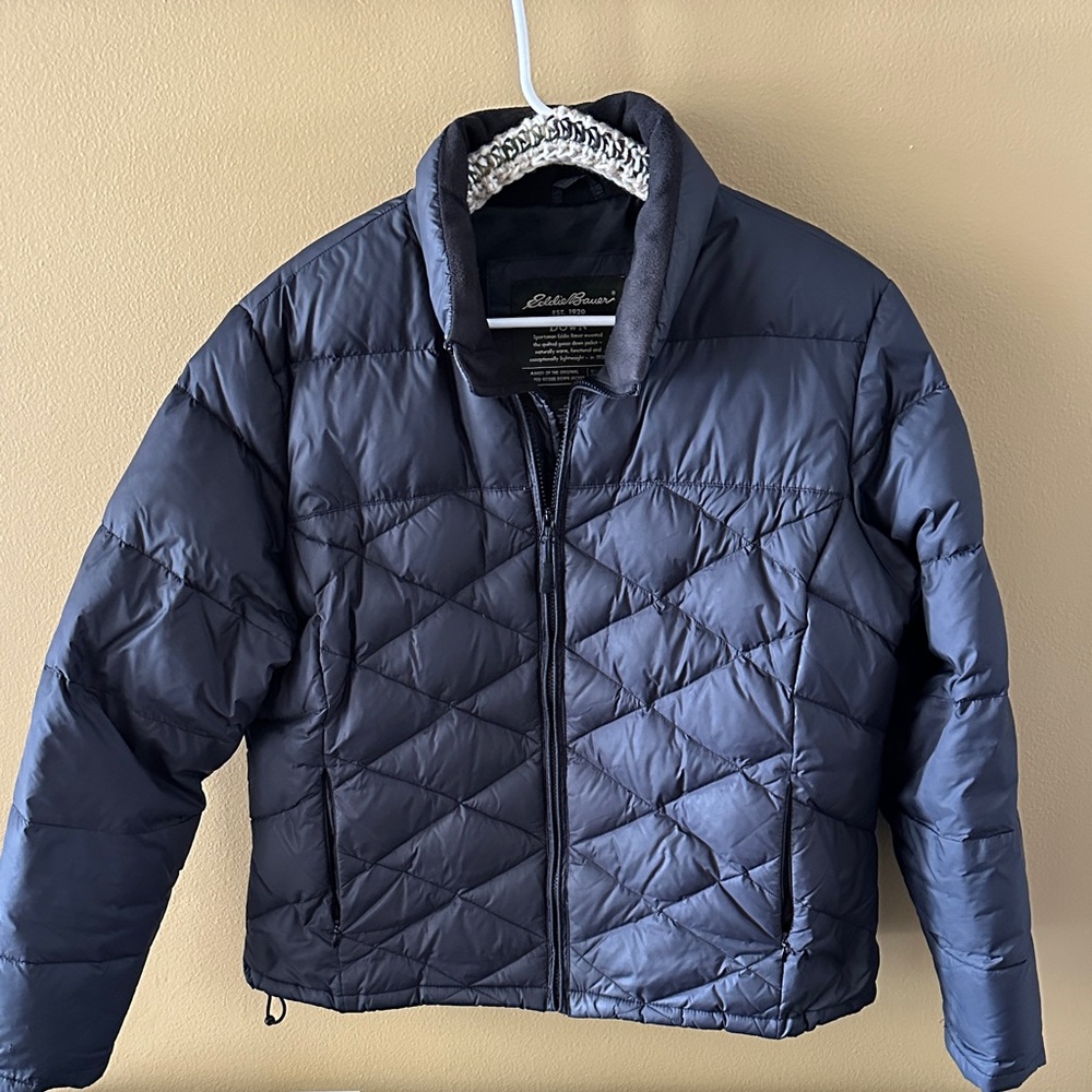 Eddie Bauer Black Quilted Down Jacket